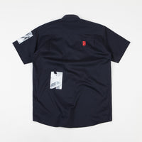 Poetic Collective Fluid Short Sleeve Shirt - Navy thumbnail