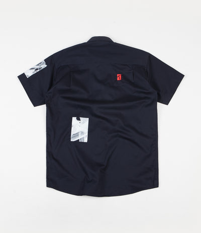 Poetic Collective Fluid Short Sleeve Shirt - Navy