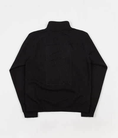 Poetic Collective Half Zip Sweatshirt - Black / White