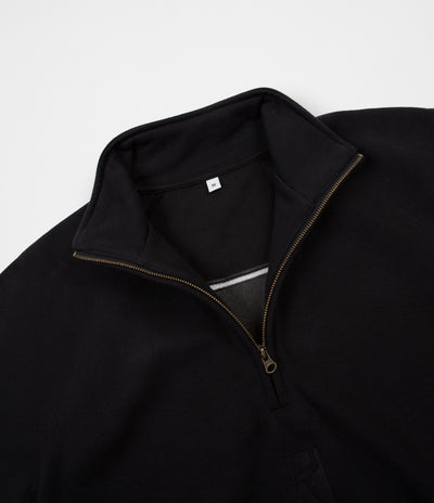 Poetic Collective Half Zip Sweatshirt - Black / White