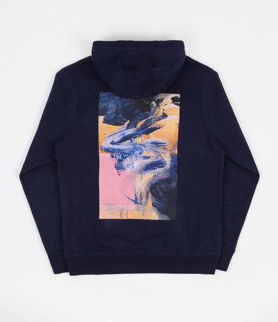 Poetic Collective Painting Hoodie - Navy / Red