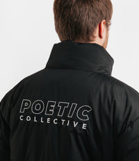 Poetic Collective Puffer Jacket - Black | Flatspot