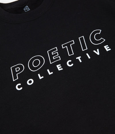 Poetic Collective Sport Crewneck Sweatshirt - White On Black