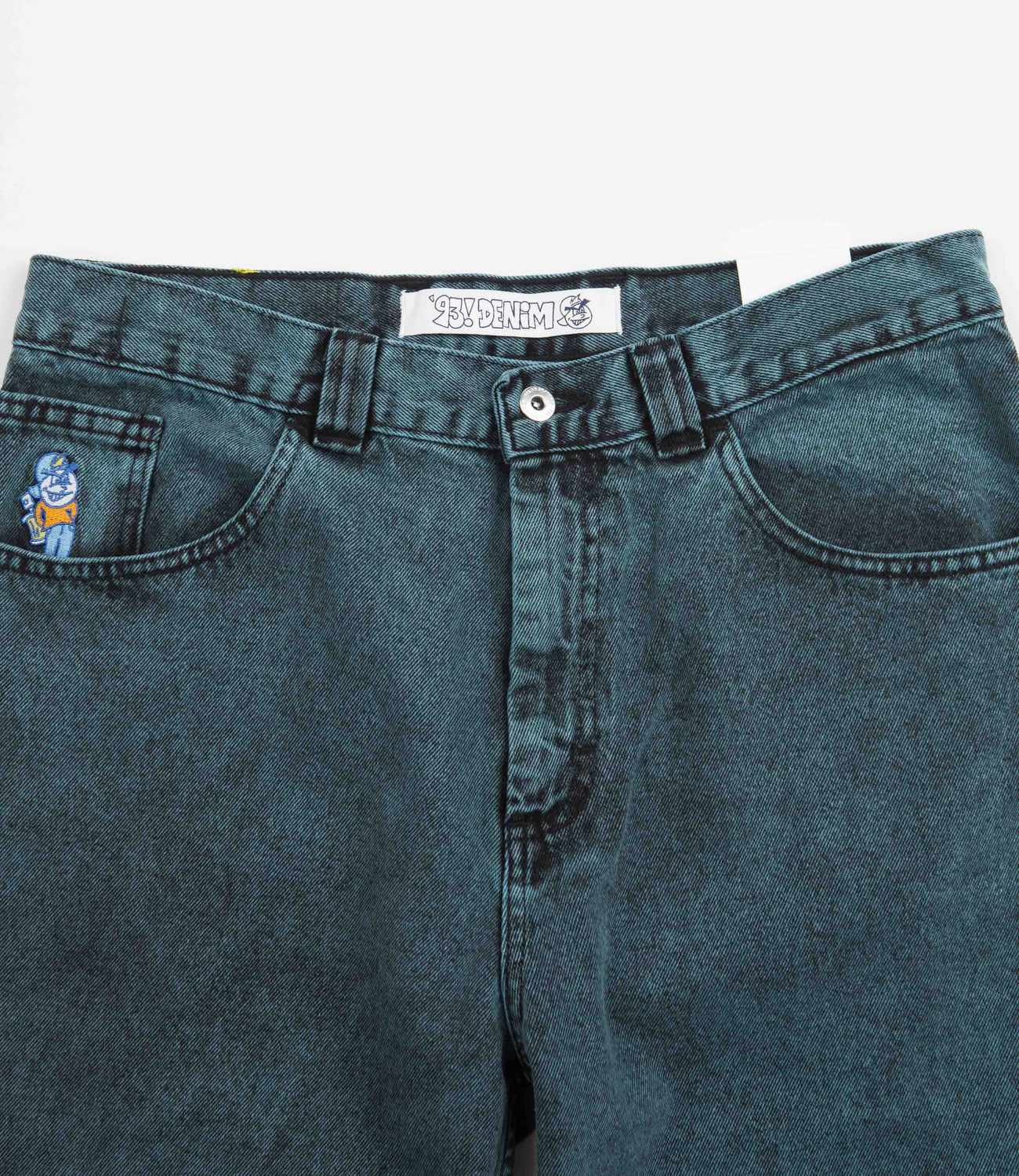 Polar 93 Denim Jeans - Cyan Black | Flatspot