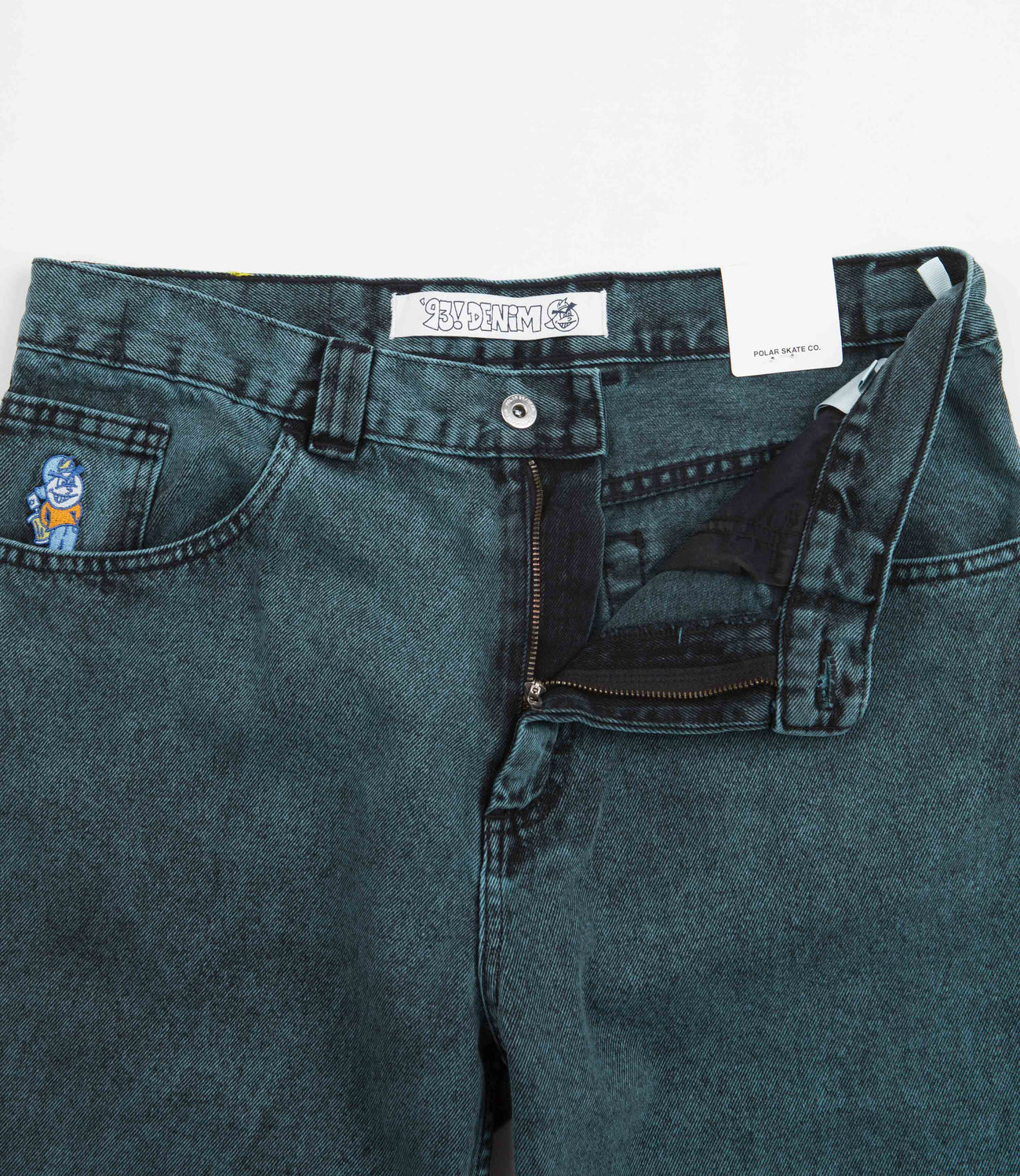 Polar 93 Denim Jeans - Cyan Black | Flatspot