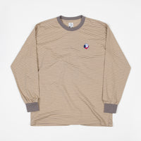 Polar Big Boy Microstripe Long Sleeve T-Shirt - Grey / Light Yellow thumbnail