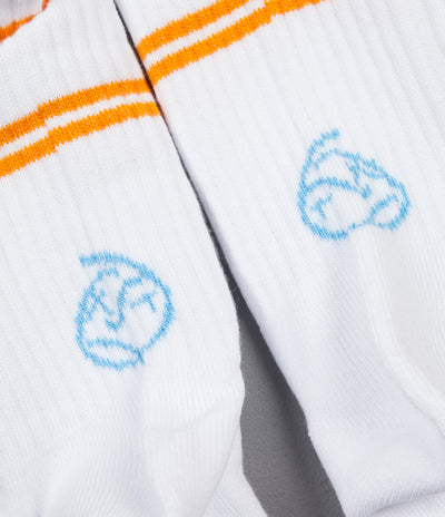 Polar Big Boy Socks - White / Aqua / Orange