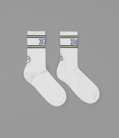 Polar Big Boy Socks - White / Army / Blue