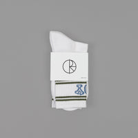 Polar Big Boy Socks - White / Army / Blue thumbnail