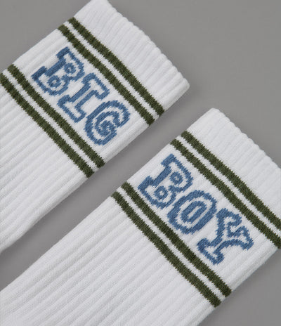 Polar Big Boy Socks - White / Army / Blue