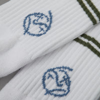 Polar Big Boy Socks - White / Army / Blue thumbnail