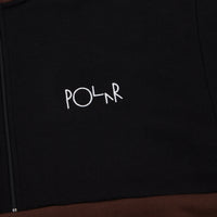 Polar Block Zip Sweatshirt - Black / Brown thumbnail