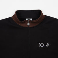 Polar Block Zip Sweatshirt - Black / Brown thumbnail