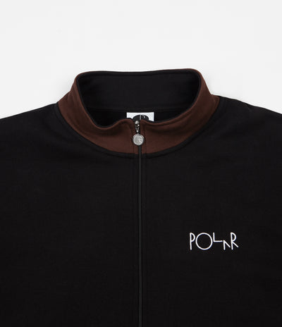 Polar Block Zip Sweatshirt - Black / Brown