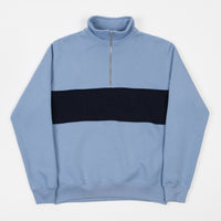 Polar Block Zip Sweatshirt - Dusty Blue / Navy thumbnail