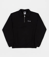 Polar Collar Zip Sweatshirt - Black