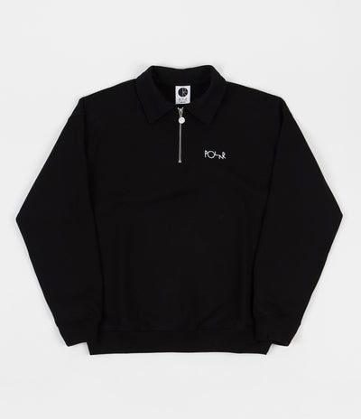 Polar Collar Zip Sweatshirt - Black