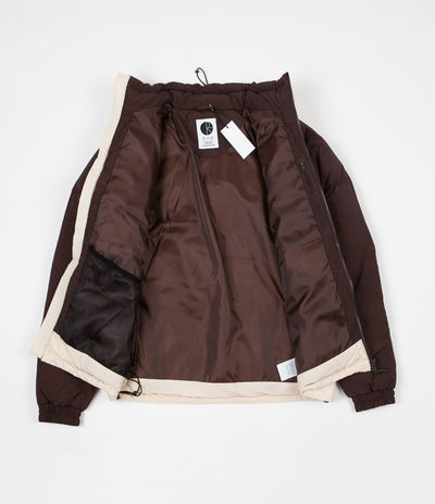 Polar Combo Puffer Jacket - Brown / Cream