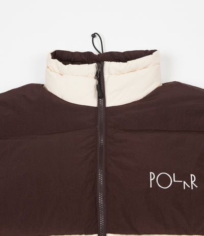 Polar Combo Puffer Jacket - Brown / Cream