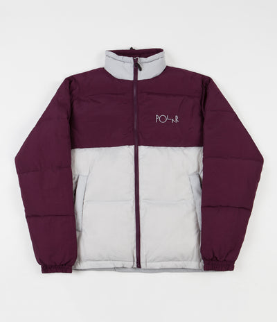 Polar Combo Puffer Jacket - Prune / Ice Grey