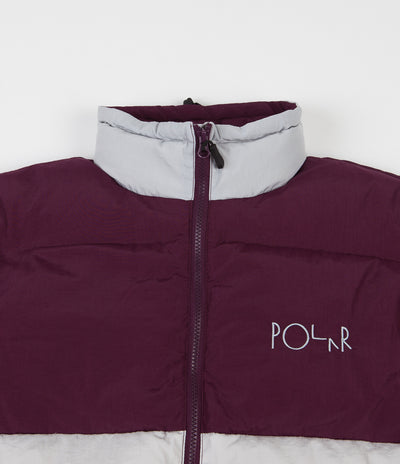 Polar Combo Puffer Jacket - Prune / Ice Grey