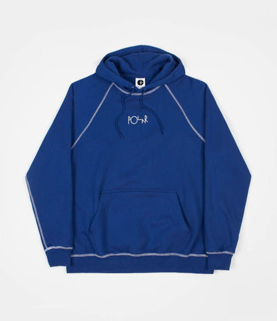 Polar Contrast Default Hoodie - Dark Blue / White