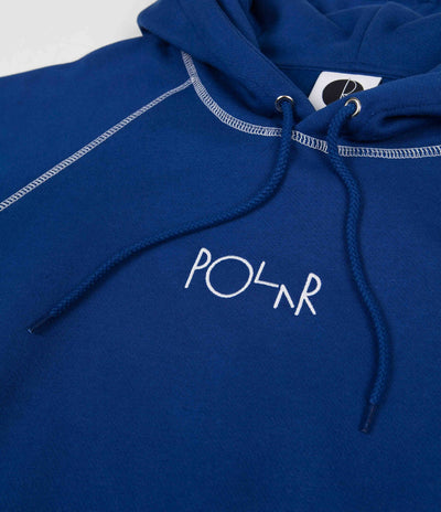 Polar Contrast Default Hoodie - Dark Blue / White