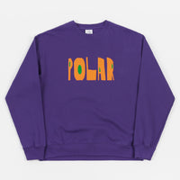 Polar Cut Logo Crewneck Sweatshirt - Purple thumbnail