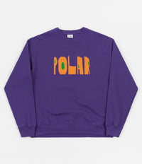 Polar Cut Logo Crewneck Sweatshirt - Purple