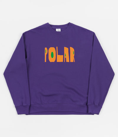 Polar Cut Logo Crewneck Sweatshirt - Purple