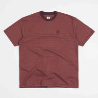 Polar Dizzy Stripe T-Shirt - Bordeaux thumbnail