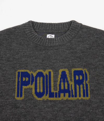 Polar Earthquake Logo Knit Sweatshirt - Grey