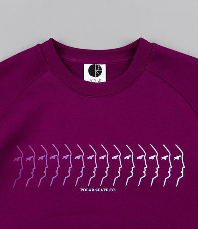 Polar Faded Face Sweatshirt - Dark Prune