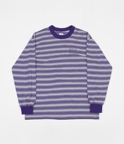 Polar Gradient Long Sleeve T-Shirt - Deep Purple / White