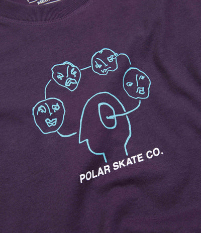 Polar Head Space T-Shirt - Dark Violet