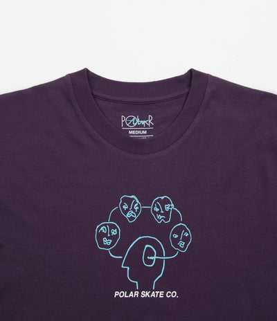 Polar Head Space T-Shirt - Dark Violet