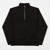 Polar Heavyweight Zip Neck Sweatshirt - Black thumbnail