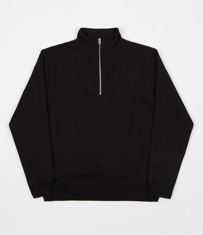 Polar Heavyweight Zip Neck Sweatshirt - Black