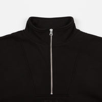 Polar Heavyweight Zip Neck Sweatshirt - Black thumbnail