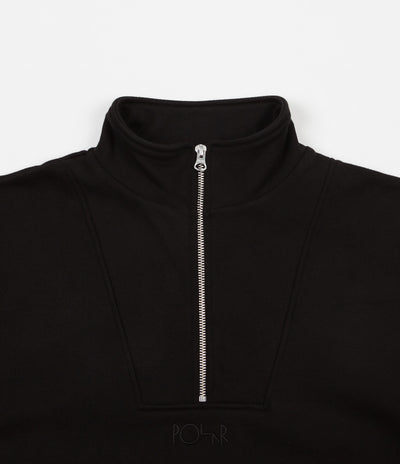 Polar Heavyweight Zip Neck Sweatshirt - Black