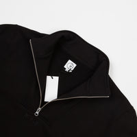 Polar Heavyweight Zip Neck Sweatshirt - Black thumbnail