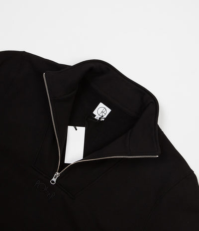 Polar Heavyweight Zip Neck Sweatshirt - Black