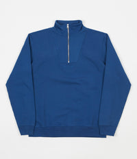 Polar Heavyweight Zip Neck Sweatshirt - Indigo Blue