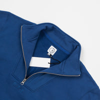 Polar Heavyweight Zip Neck Sweatshirt - Indigo Blue thumbnail