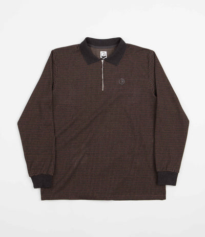 Polar Jacques Long Sleeve Polo Shirt - Grey Brown