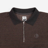 Polar Jacques Long Sleeve Polo Shirt - Grey Brown thumbnail