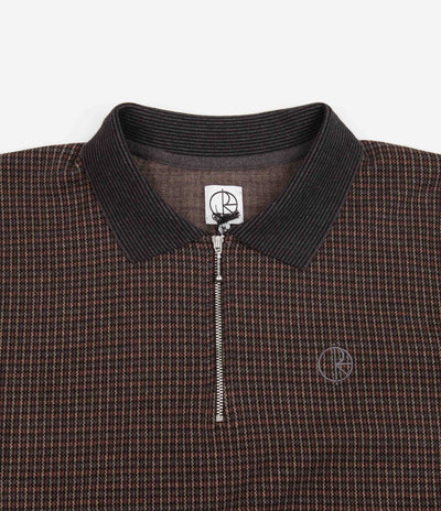 Polar Jacques Long Sleeve Polo Shirt - Grey Brown