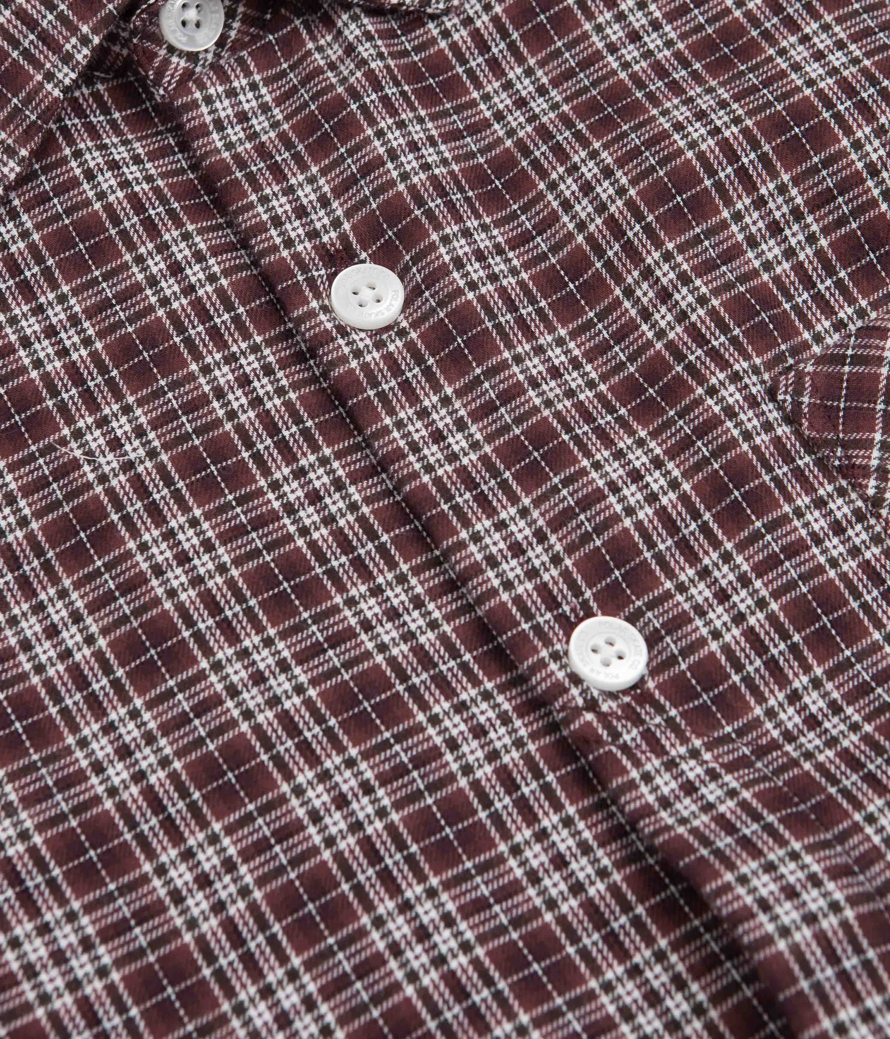 Polar Mitchell Flannel Shirt - Bordeaux | Flatspot