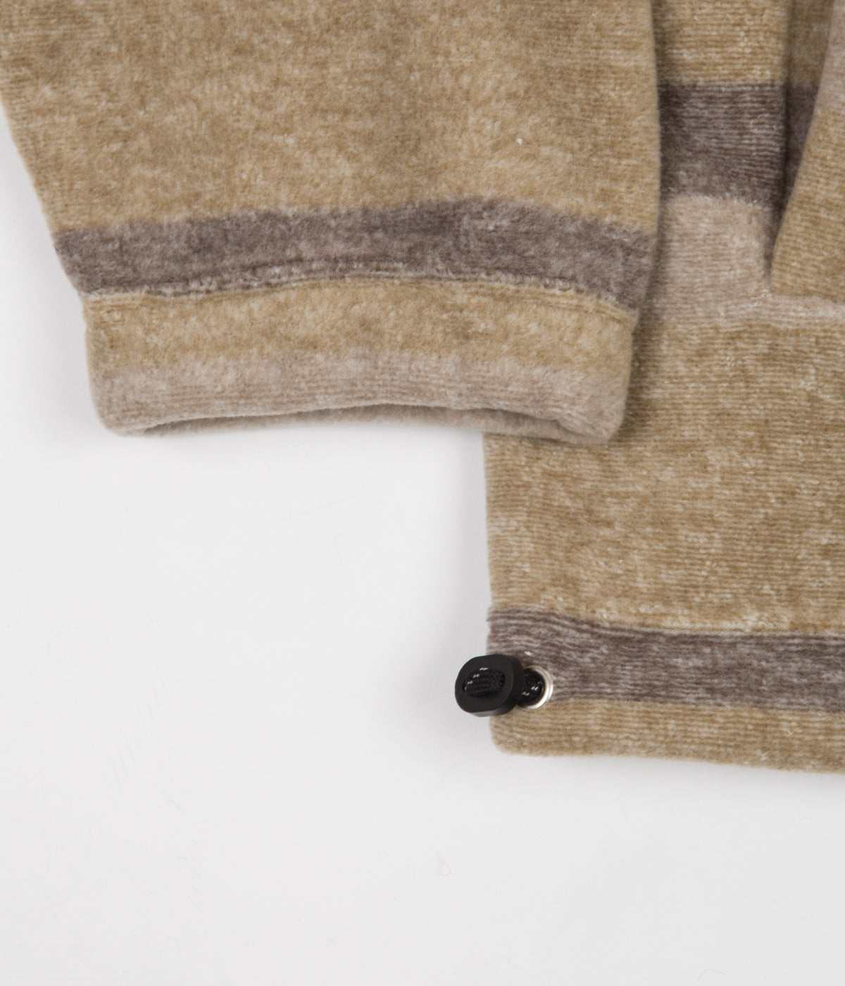 Polar Multistripe Fleece Pullover Sweatshirt - Light Brown | Flatspot