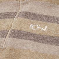 Polar Multistripe Fleece Pullover Sweatshirt - Light Brown thumbnail